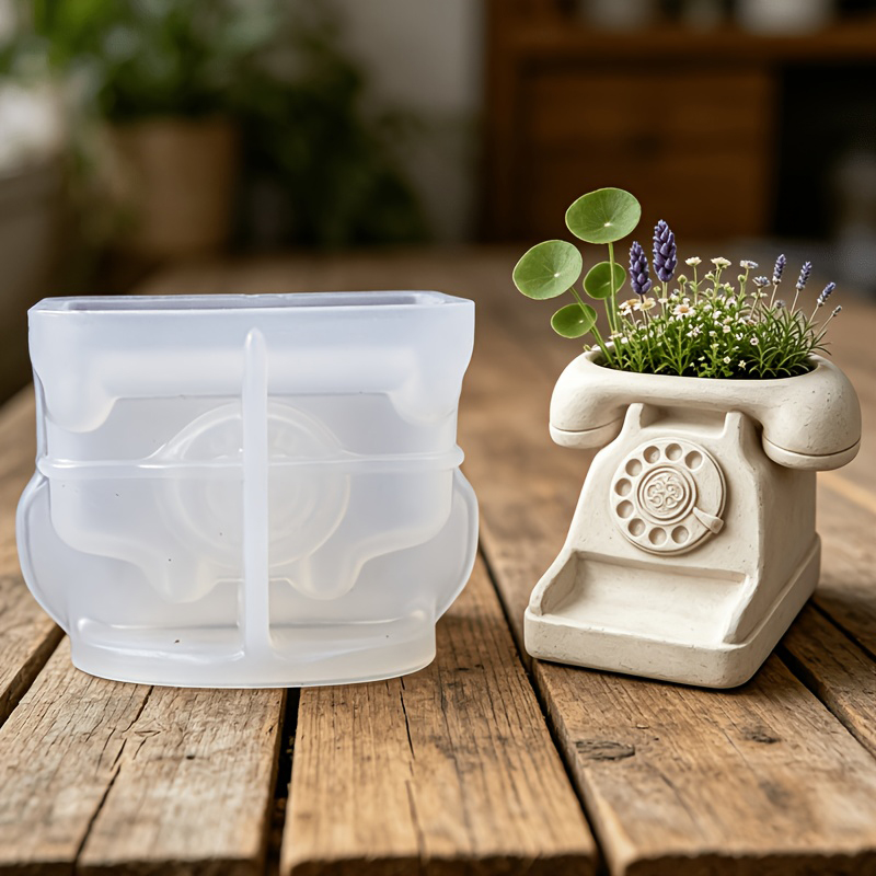 3D Printing Vase - 3D 빈티지 회전식 전화기 다육식물 화분