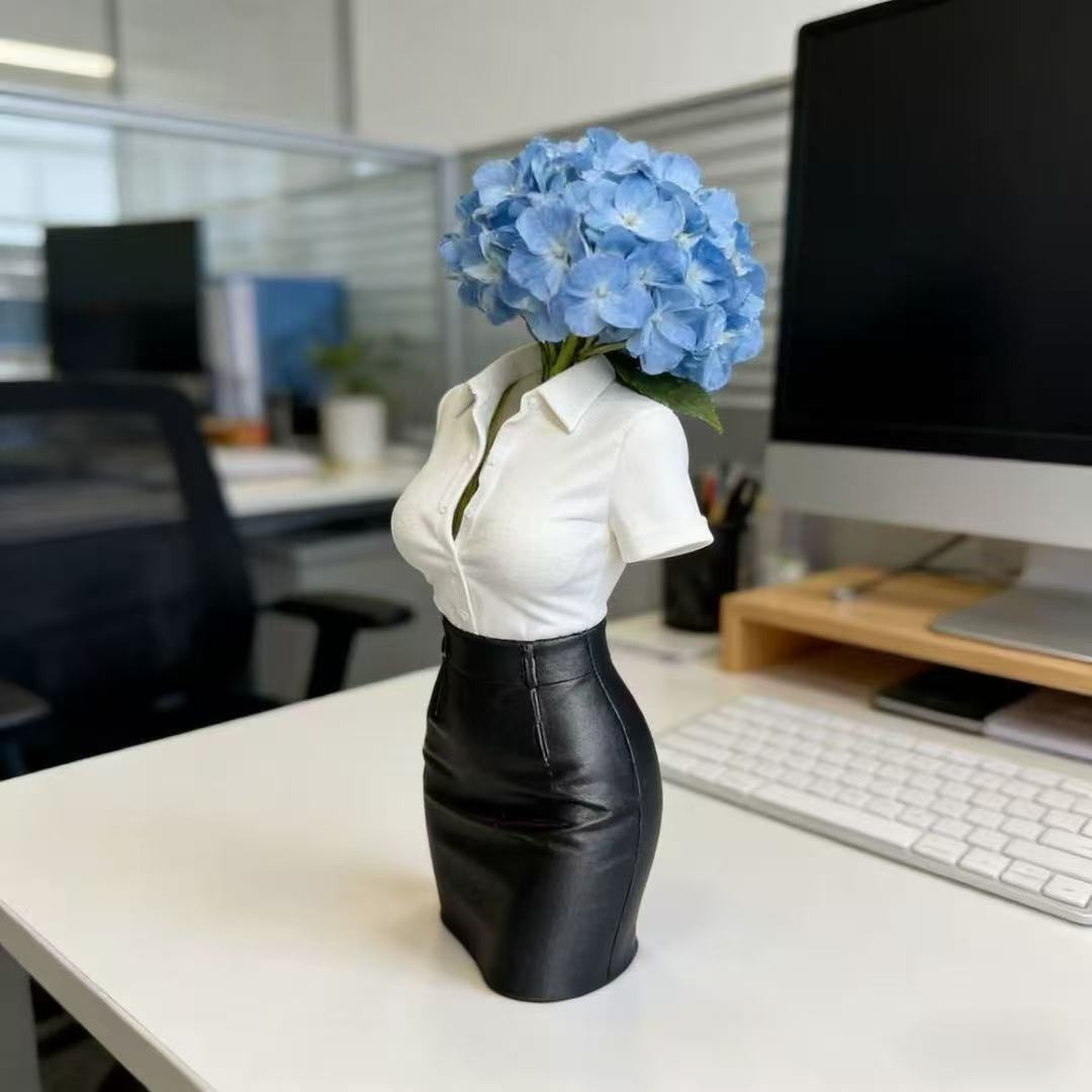 3D Printing Vase - 3D 프린팅된 섹시한 오피스룩 여성 바디
