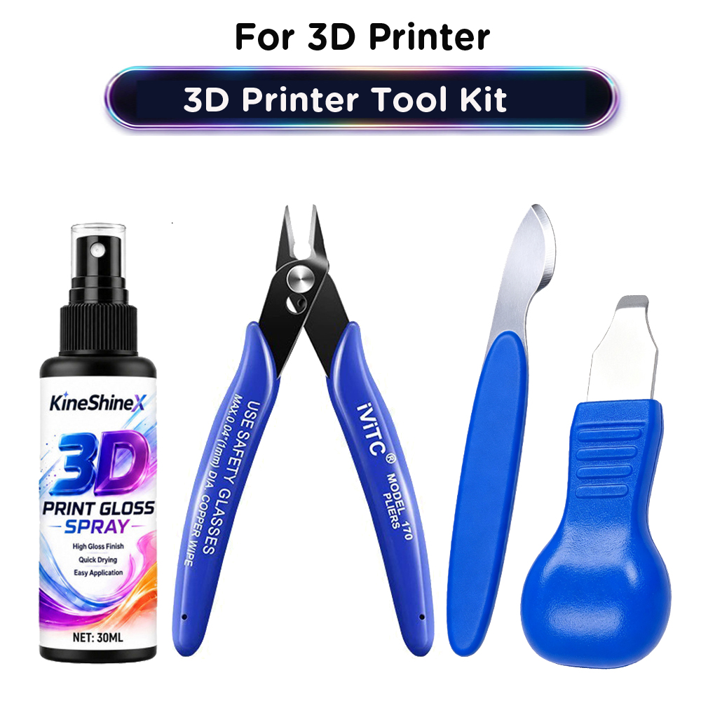 Print Removal Spatula - 3D 프린트 후처리 키트, 광택 스프레이