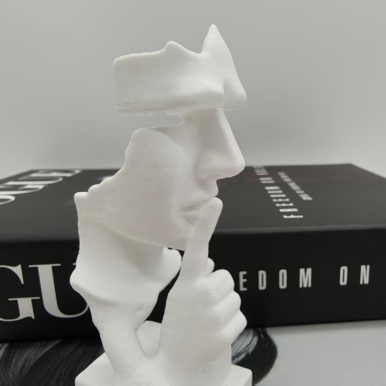 3D Printing Household Items - 사색가 조각상, 침묵은 금이다 추상 예술
