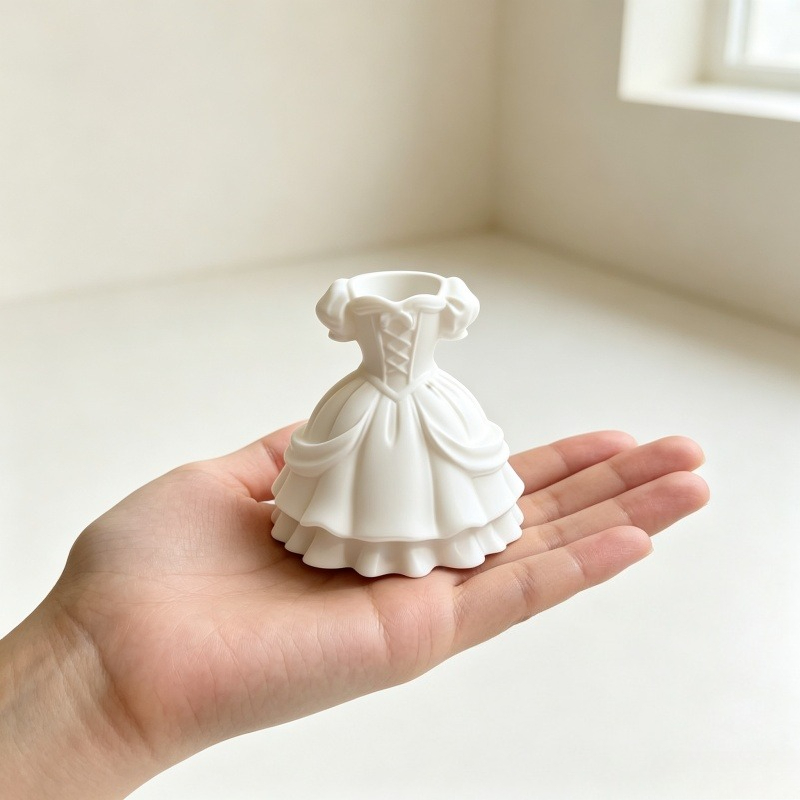3D Printing Vase - 3D 프린팅 화이트 프린세스 로리타 드레스