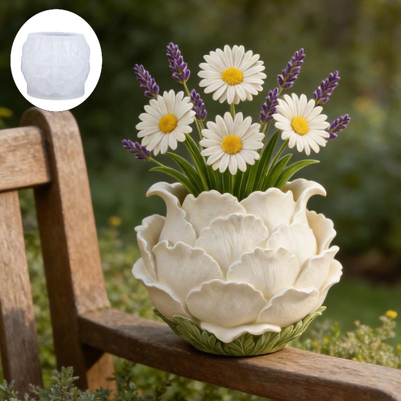 3D Printing Vase - 3D 수제 작약 꽃 화분 실리콘