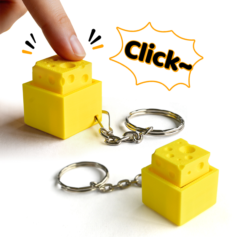 3D 프린팅 치즈 모양 키 피젯 클리커 키체인 미니 키 - 3D Printing Yourself 리뷰 및 가격