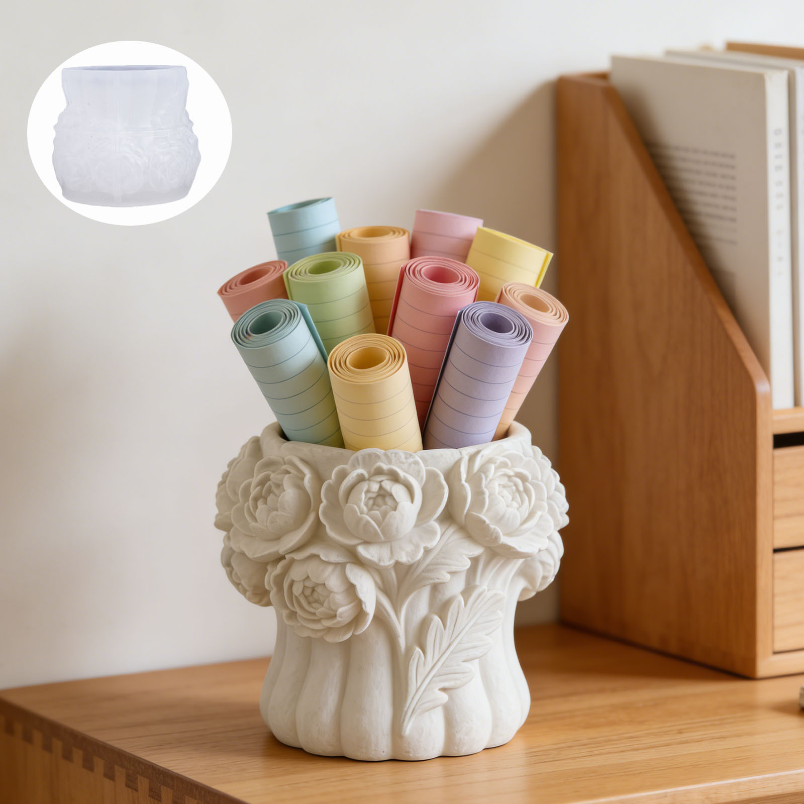 3D 장미 꽃병 실리콘 몰드 DIY 펜 홀더 보관 용기 - 3D Printing Vase 리뷰 및 가격