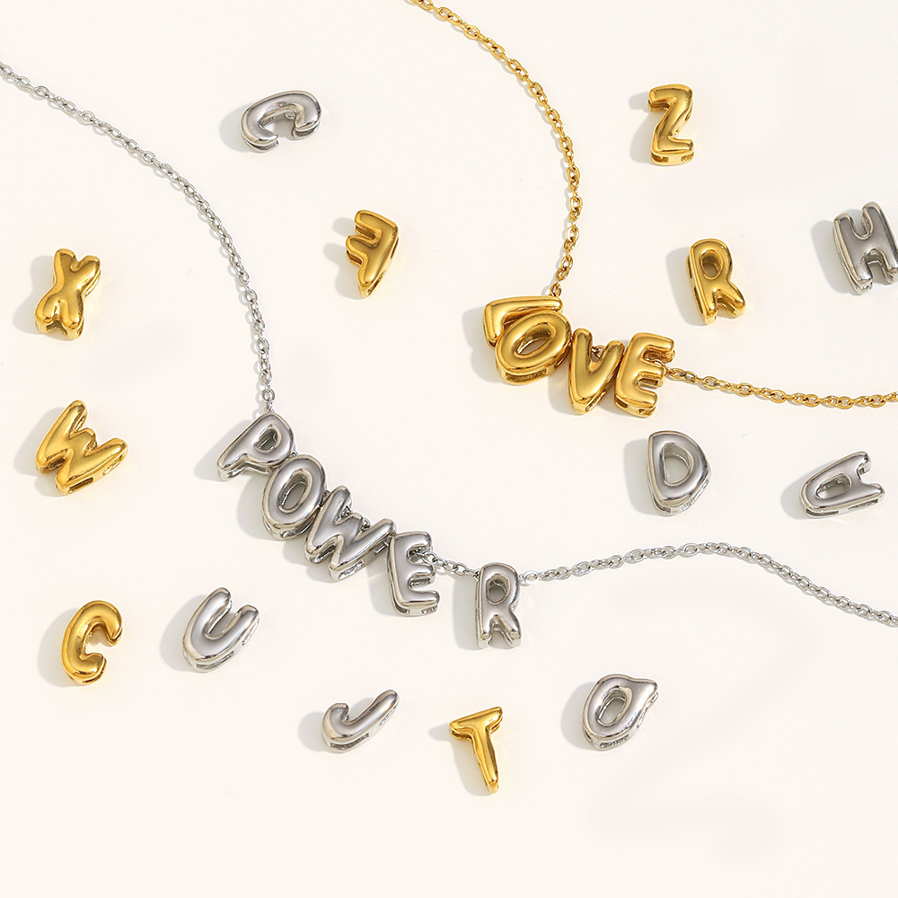 빈티지 3D 디자인 버블 레터 참 DIY 목걸이 팔찌  - 3D Printing Jewellery 리뷰 및 가격