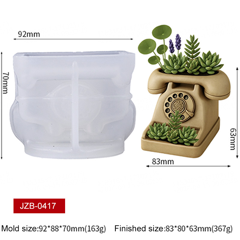 3D 빈티지 회전식 전화기 다육식물 화분 실리콘 몰드  - 3D Printing Vase 리뷰 및 가격