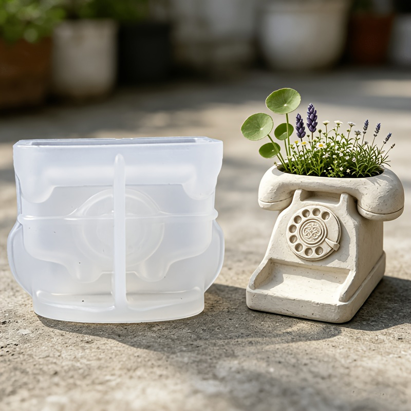 3D 빈티지 회전식 전화기 다육식물 화분 실리콘 몰드  - 3D Printing Vase 리뷰 및 가격