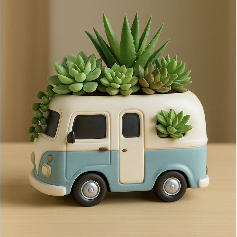 3D 빈티지 버스 자동차 다육식물 화분 실리콘 몰드 D - 3D Printing Vase 리뷰 및 가격