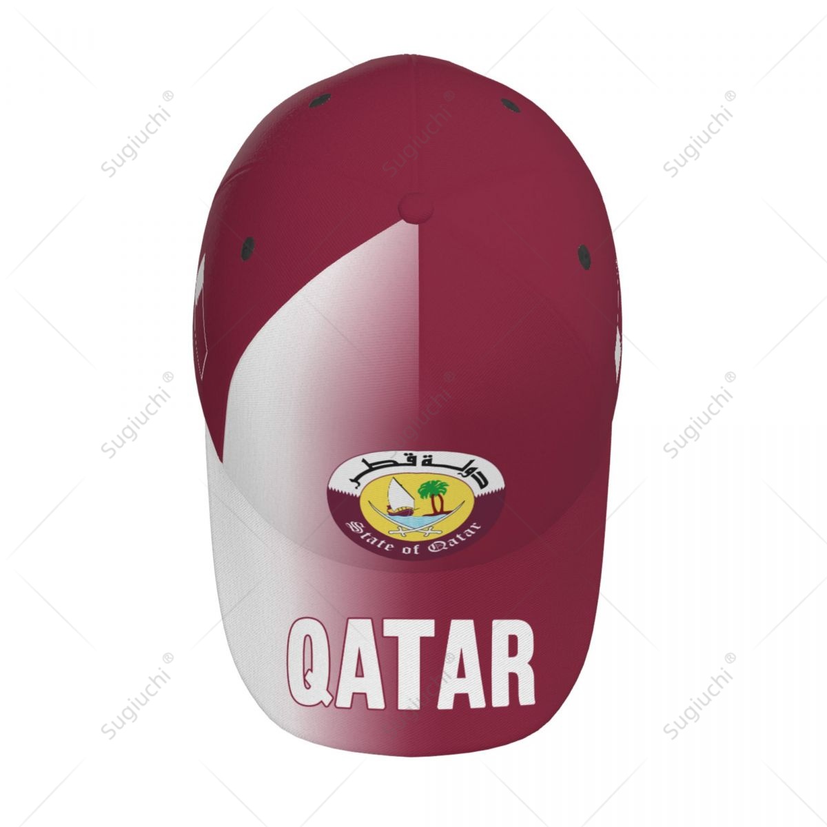 유니섹스 야구 모자 모자 카타르 국기 그라디언트 색상  - 3D Printing Qatar 리뷰 및 가격