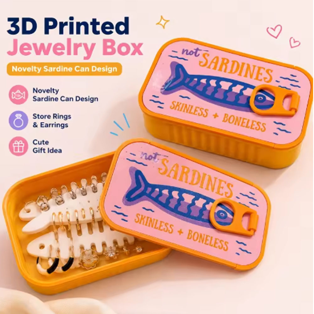 정어리 틴 쥬얼리 박스 3D 프린팅 목걸이 귀걸이 보관 - 3D Printing Jewellery 리뷰 및 가격