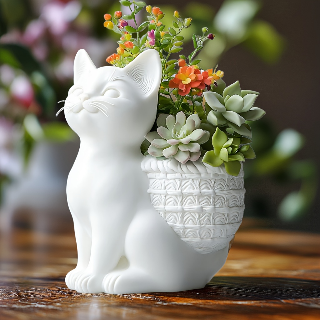 DIY 3D 쪼그려 앉은 고양이 다육식물 화분 레진 실 - 3D Printing Vase 리뷰 및 가격