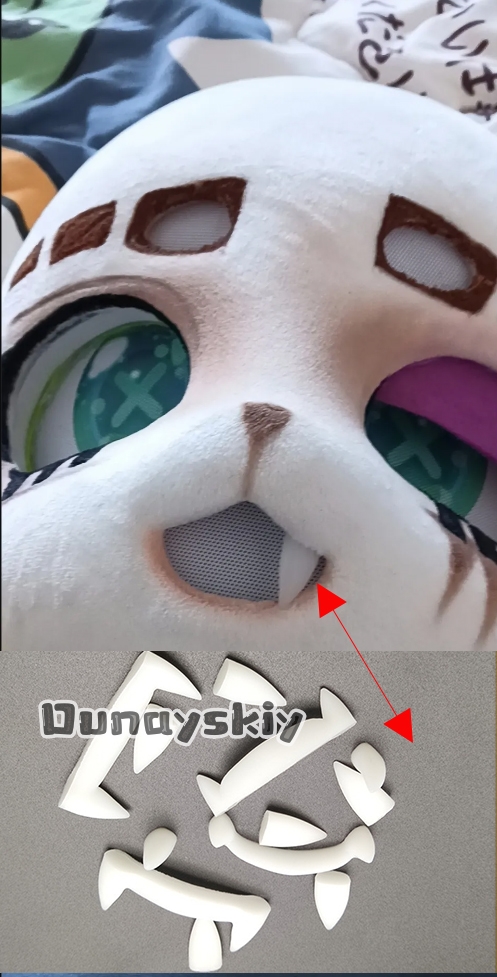 모피 3D 인쇄 Kemono Fursuit 가짜 치아  - 3D Printing Orthodontics 리뷰 및 가격