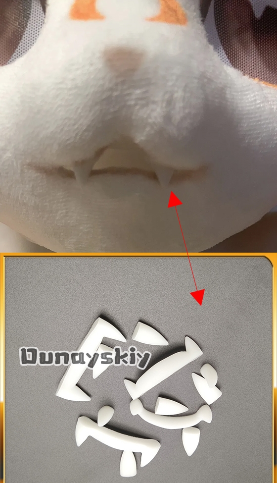 모피 3D 인쇄 Kemono Fursuit 가짜 치아  - 3D Printing Orthodontics 리뷰 및 가격