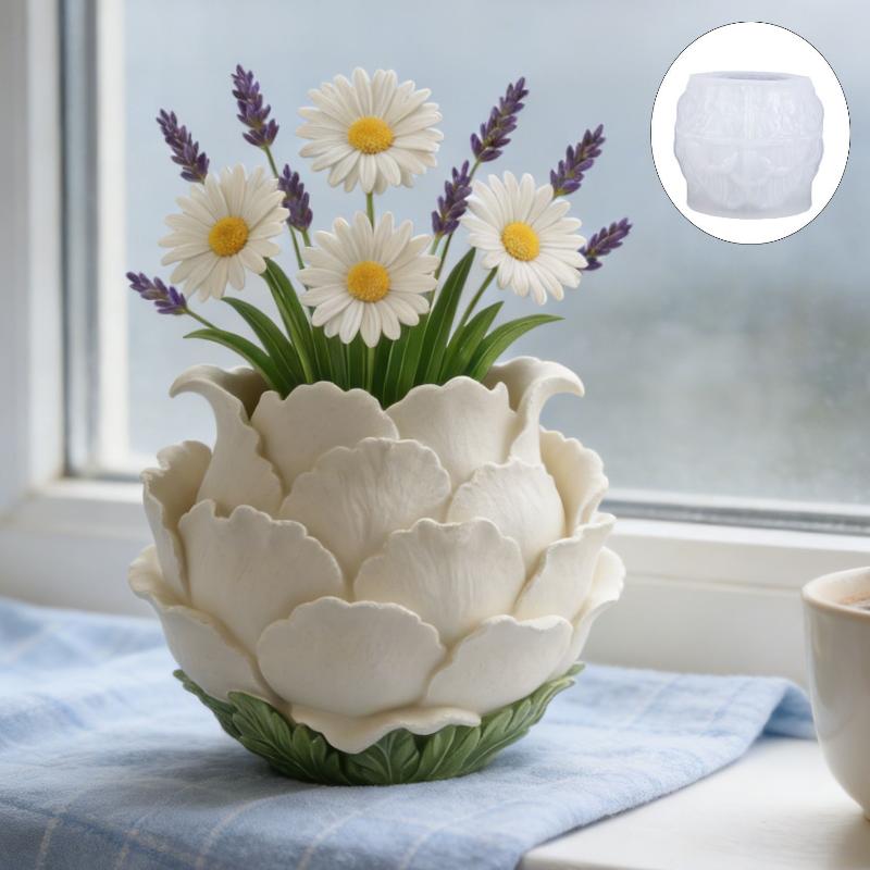 3D 수제 작약 꽃 화분 실리콘 몰드 DIY 고급 스타 - 3D Printing Vase 리뷰 및 가격