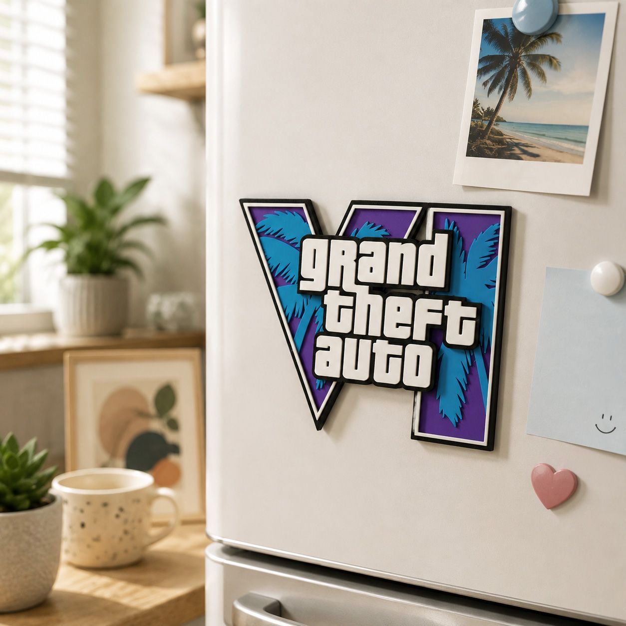 GTA6 3D 프린팅 로고 자석 스티커 냉장고 자석 G - 3D Printing Yourself 리뷰 및 가격