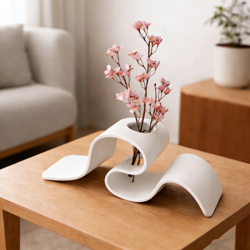 1pc 현대 미니멀리스트 곡선형 3D 인쇄 꽃병 크리  - 3D Printing Vase 리뷰 및 가격