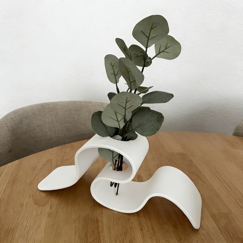 1pc 현대 미니멀리스트 곡선형 3D 인쇄 꽃병 크리  - 3D Printing Vase 리뷰 및 가격