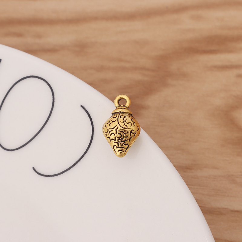 앤티크 골드 컬러 3D 바다 달팽이 콘 비즈, 목걸이  - 3D Printing Jewellery 리뷰 및 가격